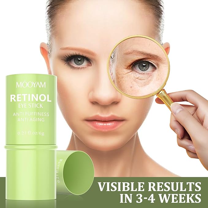 Retinol Eye Cream Brightening Eye Stick Anti-aging Eye Cream for Dark Circles and Puffiness Dark Circles Under Eye Treatment Under Eye Cream Puffy Eyes Treatment Firm Eye Bags Treatment for Men Women-BrightBean Baby