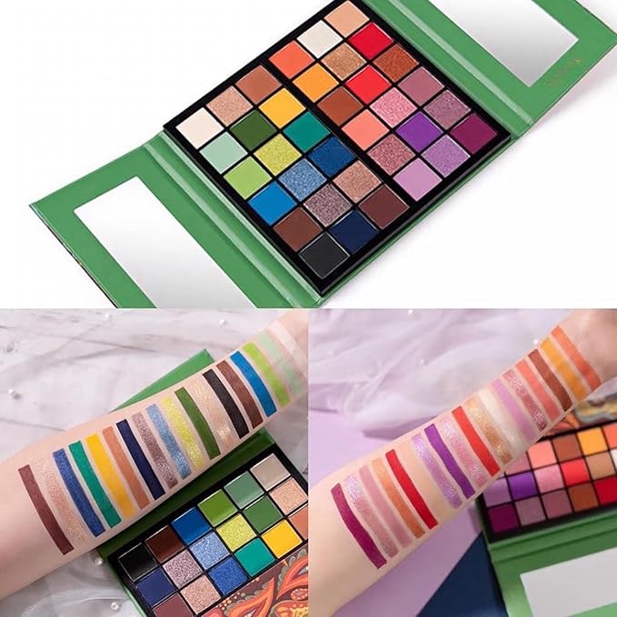 K'APEINE 36 Colors Eyeshadow Palette, Colorful Eyeshadows Palette Neon Shimmer Matte Glitter Eye Shadow High Pigmented Shadow Set Long Lasting Eye Makeup for Women-BrightBean Baby