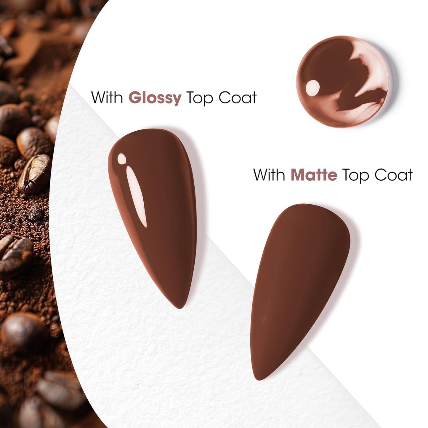 Gellen Brown Gel Nail Polish 18 ML Dark Brown Gel Polish Chocolate Coffee Nail Polish Gel Fall Winter Soak Off U V LED Nail Lamp Gel Polish for French Nails Home Salon DIY Manicure, 0.61 Fl Oz-BrightBean Baby