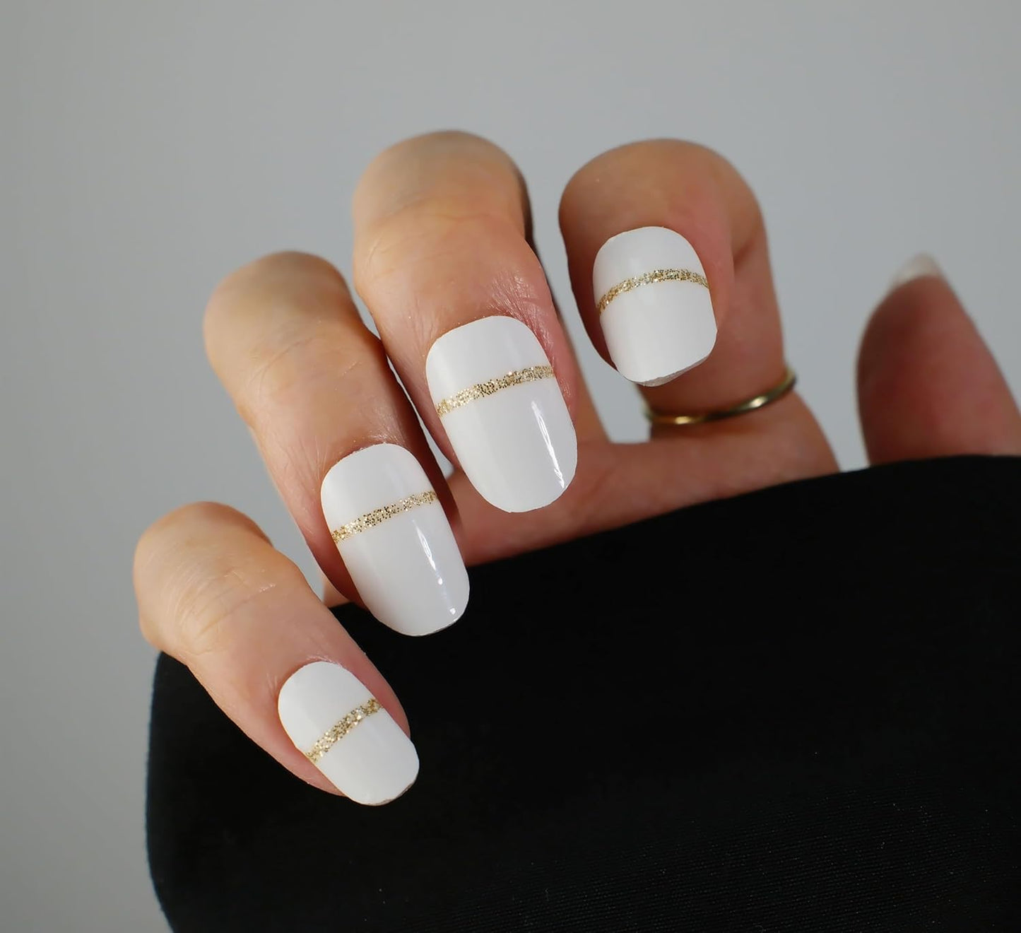 Nail Polish Strips, 32PCS Salon Quality Wraps, Long Lasting Gel Nail Stickers for Women Easy Apply& Remove (White Frost on Cake)-BrightBean Baby