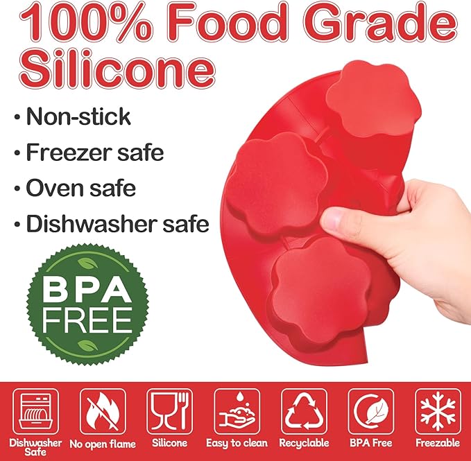 2 pieces Silicone Air Fryer Muffin Pan Egg Bite Mold for Oven Baking,Mini Muffin Tins Cups Cake Tray for Air Fryer Liners Basket Instant Pot Accessories Baking Muffin Cakes Pancake Quiche