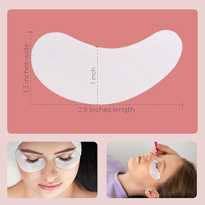 50 Pairs Under Eye Pads, Hydrogel Eye Patches for Eyelash Extension, Lash Gel Pad, Eyelash Extension Gel Patches, DIY False Eyelash Makeup Eye Gel Pad, Fit Most Eye Shape Stick Well-BrightBean Baby