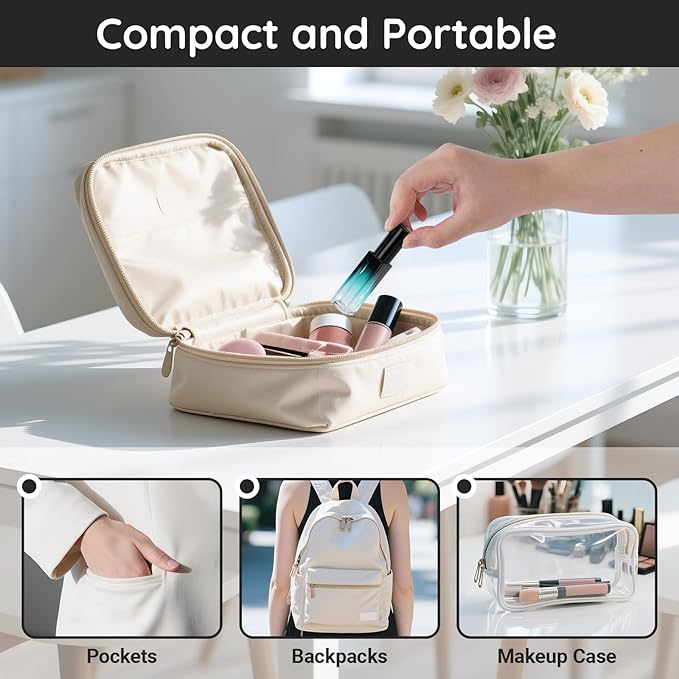 Segbeauty 0.34oz Travel Perfume Bottle Refillable, 5pcs Perfume Glass Spray Bottles, 10ml Mini Travel Atomizer Sprayer, Empty Press Pump Bottles, Cologne Atomizers with Clear Transfer Tool Set-BrightBean Baby