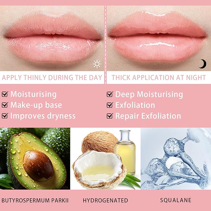 Lip Mask Overnight, Lip Sleeping Mask, lip Mask With Vitamin C, Antioxidants, Improves Dryness, Hydrating &Prevention Dry and Crack Lip Scrubs Exfoliator (peach&grapefruit)-BrightBean Baby