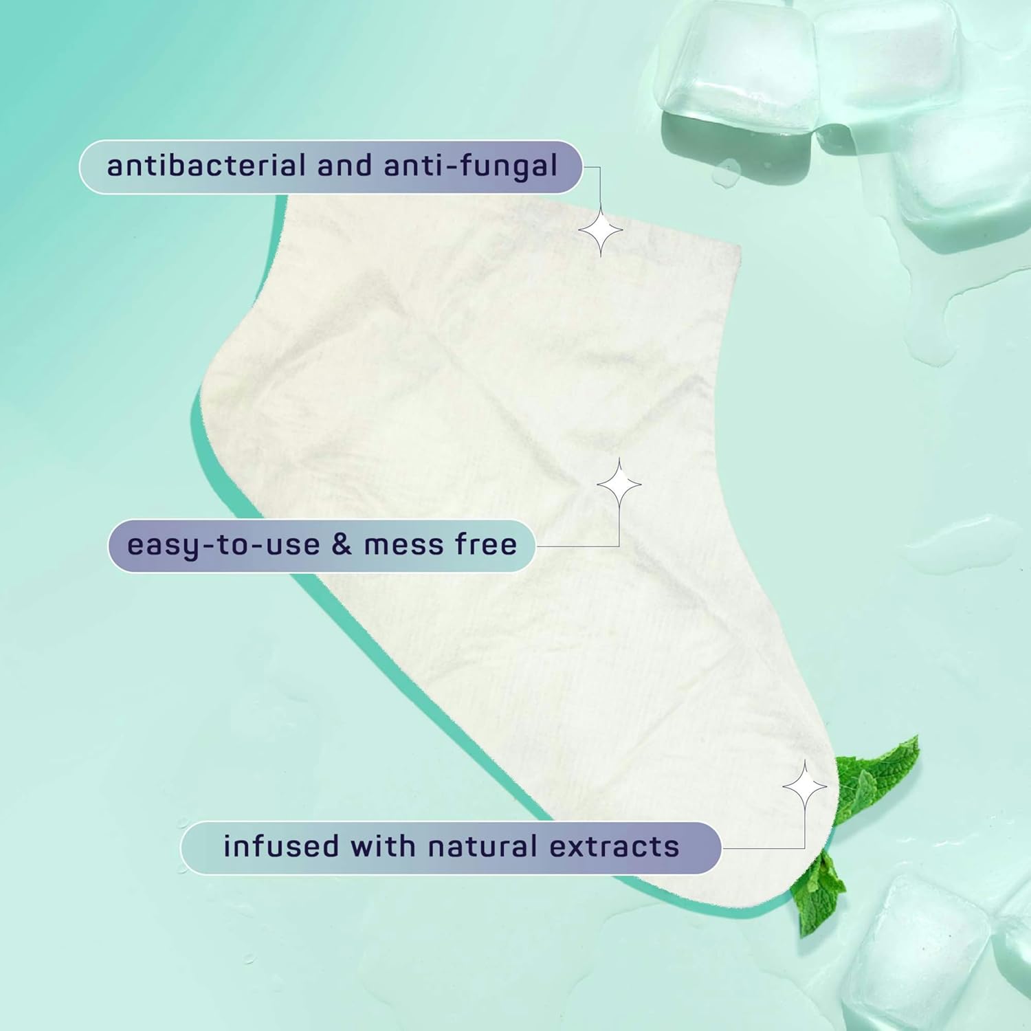 Spa Life Men's Cooling Mint Foot Repair Balm and Moisturizing Socks Set - Revitalizing Hydrating Foot Mask for Soothing Tired, Achy Feet and Softening Dry, Cracked Skin One Size Fits Most- 6 Pairs-BrightBean Baby