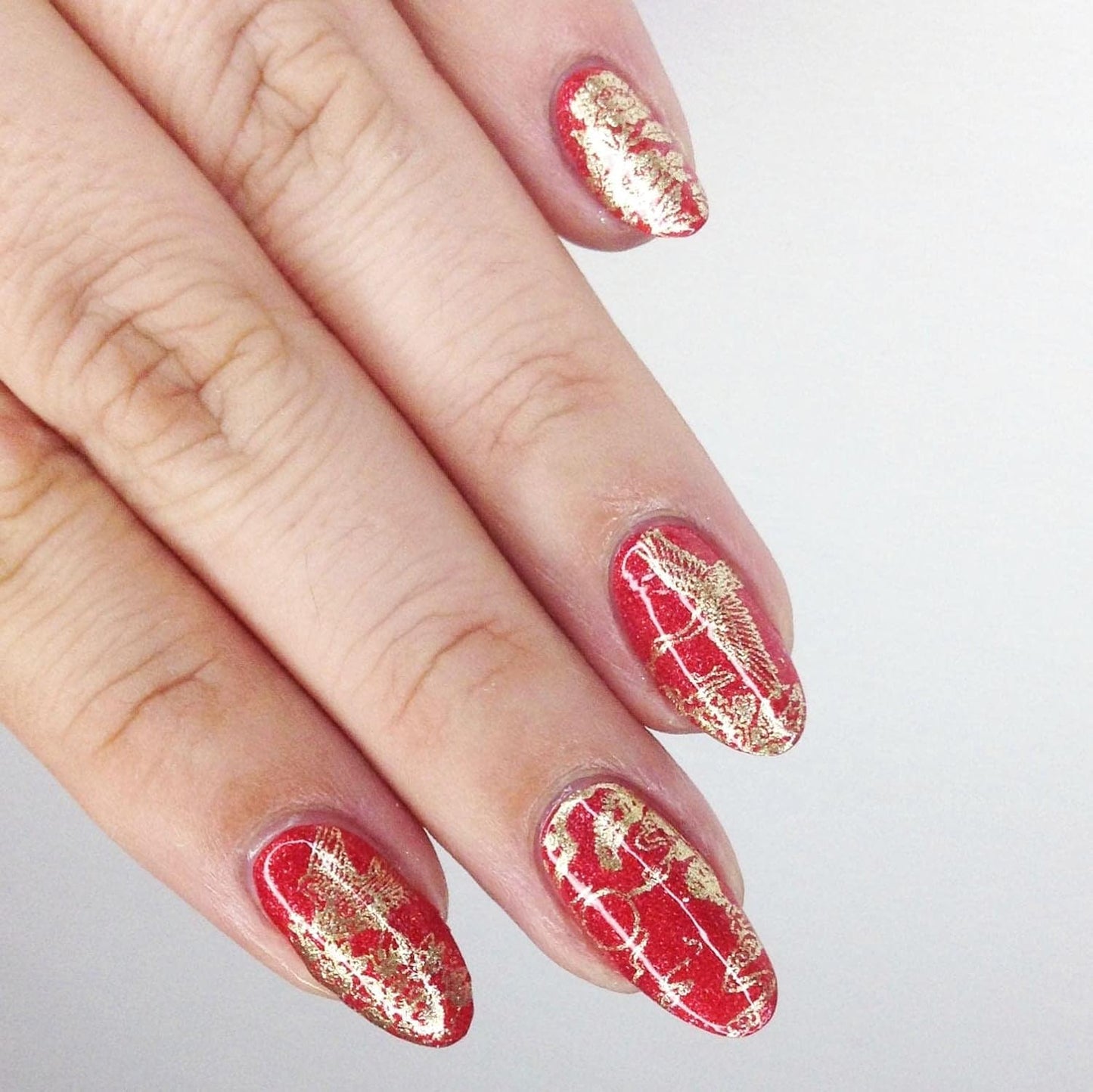 Maniology Porcelain Nail Stamping Plate | Classic Chinese Ceramic Dinnerware Design, Floral Patterns, Elegant DIY Manicure - Reusable, Rectangular, Stainless Steel Nail Art Template-BrightBean Baby