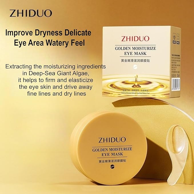 Under Eye Patches - 24K Gold Eye Mask,Moisturizing Serum for Firming, Brightening, and Relieving Eye Fatigue - Under Eye Patches for Dark Circles and Puffiness (gold)-BrightBean Baby