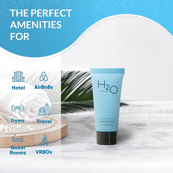 H2O Therapy Shampoo, Travel Size Hotel Hospitality, 0.85 oz (Case of 20)-BrightBean Baby