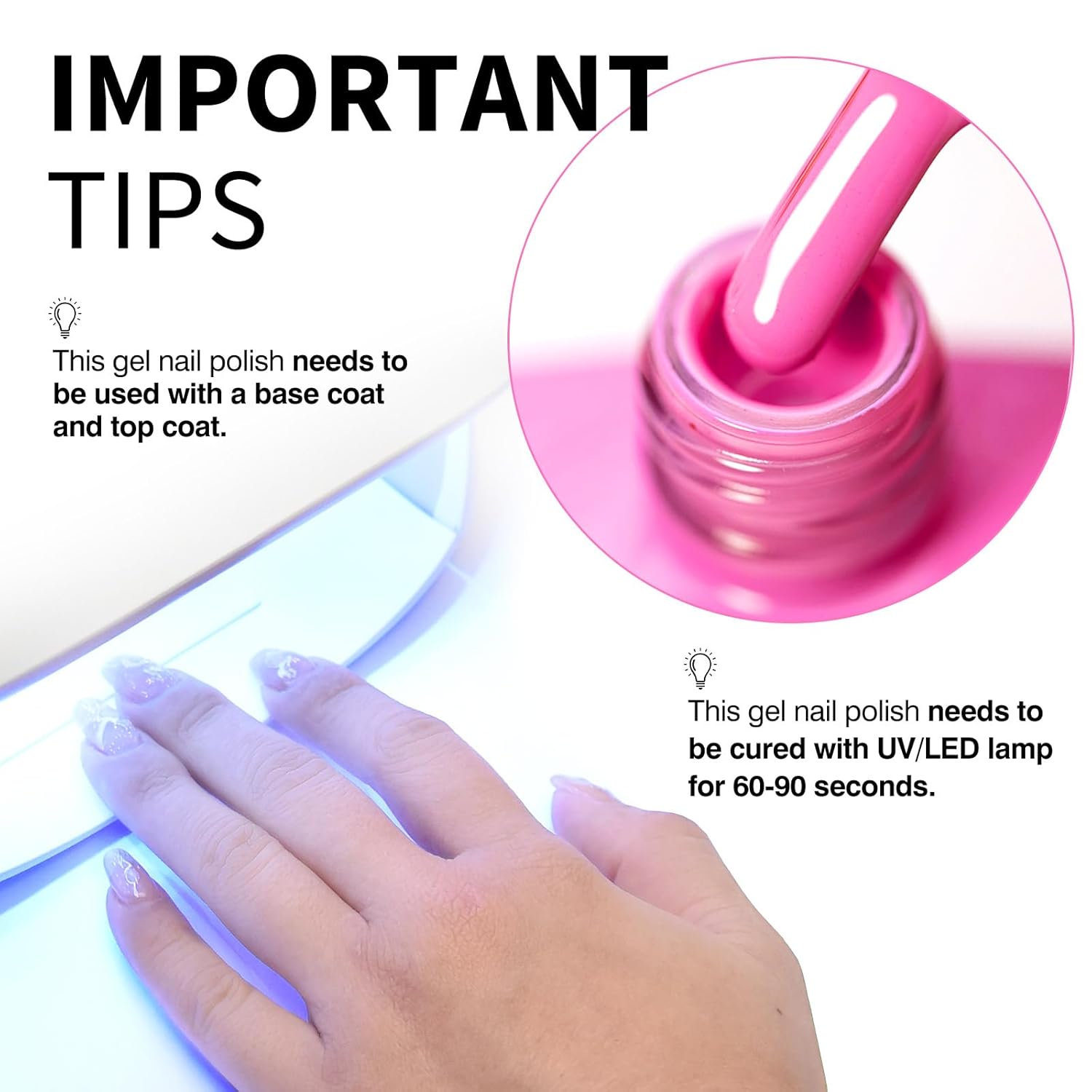 CANNI Hot Pink Gel Nail Polish – 9ml Soak Off UV LED, Long Lasting High Gloss for DIY & Salon Use For Women-BrightBean Baby