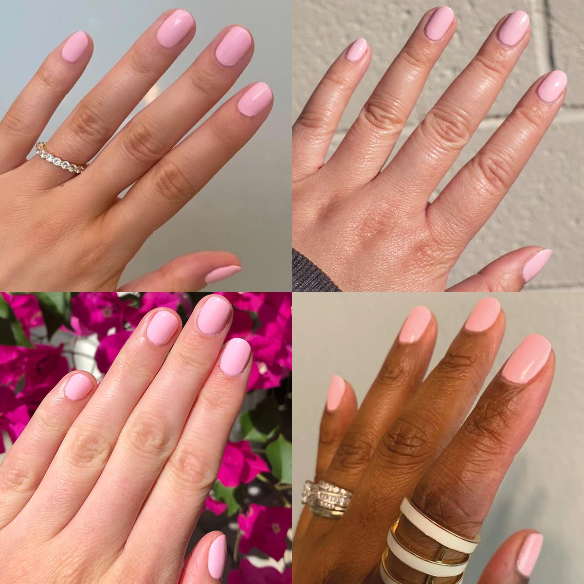 Olive & June Long Lasting Nail Polish | Plump, Gel-Like Finish No Lamp Needed | Lasts up to 10 days | Salon-Quality Color at Home | 15-Free, Vegan & Cruelty-Free Chip-Resistant Shine | SE Bubbly Pink-BrightBean Baby