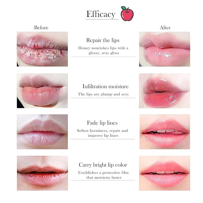 1PCS Bee Lip Balm Honey Pot, Moisturizing Lip Balm Overnight Lip Sleeping Mask Lip Scrubs Exfoliator, Hydrating Prevention Dry and Crack Lips, Lip Repair Nourishes the Lip Skin-BrightBean Baby