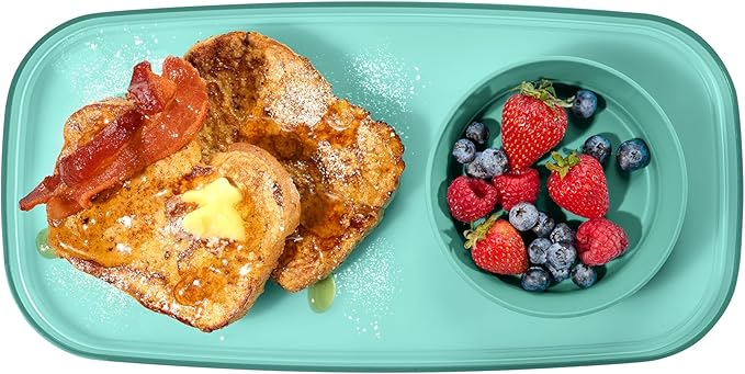 madesmart dipware Small Serving Plate, Collapsible & Removable Dip Bowl for Salsa, Queso, Sald, Olives, Premium Dishwasher & Microwave Safe, Multipurpose Plate & Bowl, Teal