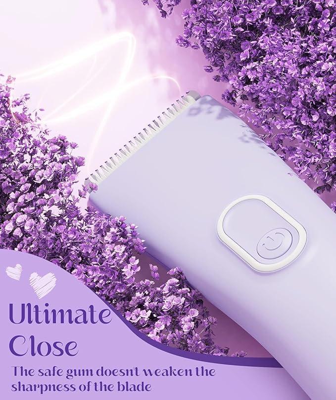 Bikini Trimmer for Women - Painless Pubic Hair Trimmer with 3 Shaving Speeds, IPX7 Waterproof Electric Razor, Cordless Women’s Bikini Shaver for Sensitive Skin-BrightBean Baby
