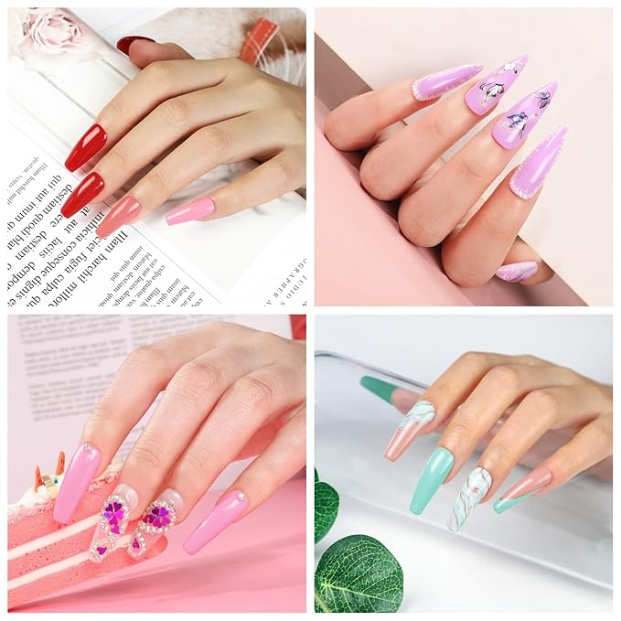 COSCELIA 57pcs Gel Nail Polish Kit with U V light Starter Kit 40 Colors Summer Gel Polish Set 5pcs Top and Base Coat Glossy Matte Glitter Beautiful Nail Stickers Gel Manicure Kit DIY Gifts for Women-BrightBean Baby