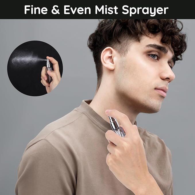 Segbeauty 10ml Mini Perfume Atomizer, 10 Pack Refillable Travel Size Bottles for Cologne, Empty Organizer Dispenser With Fine Mist Sprayer, Portable Leak-proof Bottle-BrightBean Baby