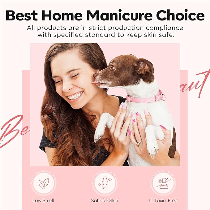 modelones Builder Nail Gel, 8-in-One Pink Shimmer Builder, Sparkle Glitter Pink Rubber Base Gel Polish LED Lamp Cured Hardener Color Base Strengthener Extension for Home DIY Salon Girls-BrightBean Baby