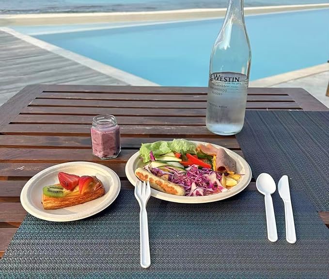 GreenWorks 200 Count Heavy-duty Compostable Forks, BPI Certified Large Disposable Cutlery Flatware Utensils Fork