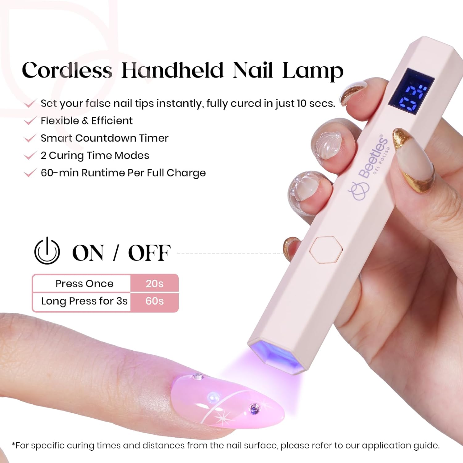 Beetles Gel Nail Kit, 300Pcs Almond Medium Nail Tips with Solid Nail Gel Glue,15 Sizes Soft Clear Nail Tips with Base Coat, Handheld Nail Lamp, Easy Nail Extension Set DIY Manicure Art Gift for Girls-BrightBean Baby