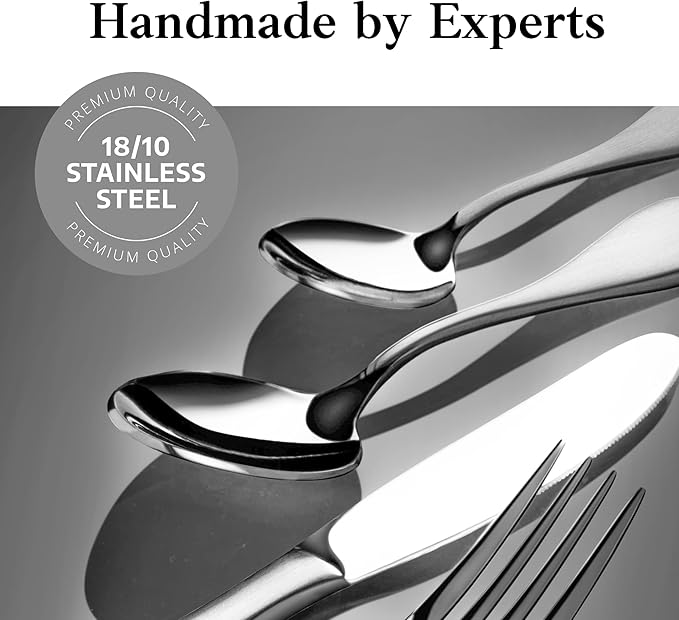 Artaste Rain 18/10 Stainless Steel (Silver (Set of 6), Iced Tea Spoons (9.5-Inch))