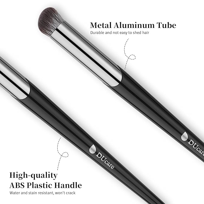 DUcare Concealer Brush Under Eye, Angled Small Nose Contour Brush, Mini Thin Slanted Foundation Dark Circles Puffiness, Puffy Face Eyebrow Eyes, Liquid Cream Blending-BrightBean Baby