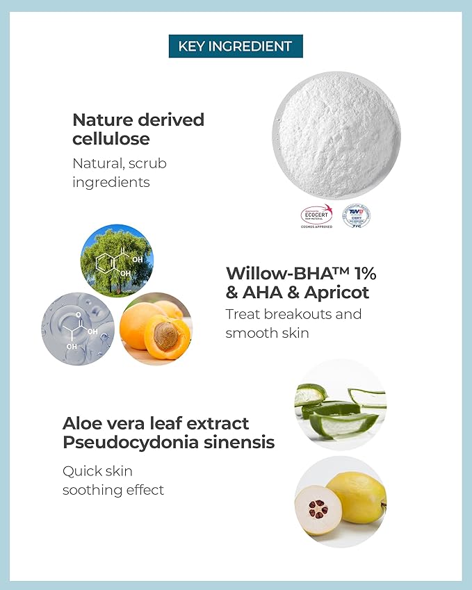 BHA+ Pore Zero 30 Second Exfoliator - Pore Erasing Face Peeling Gel with Salicylic Acid, Aloe Vera - Removes Dead Skin & Sebum - Glass Clear Skin, Korean Skincare, 3.38oz.-BrightBean Baby