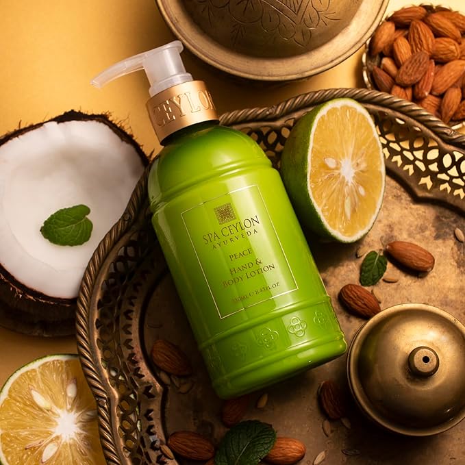 SPA CEYLON Peace Hand and Body Lotion | Calming Herbal Moisturizer with Coconut, Almond & Lemongrass | Gentle & Soothing for All Skin Types-BrightBean Baby