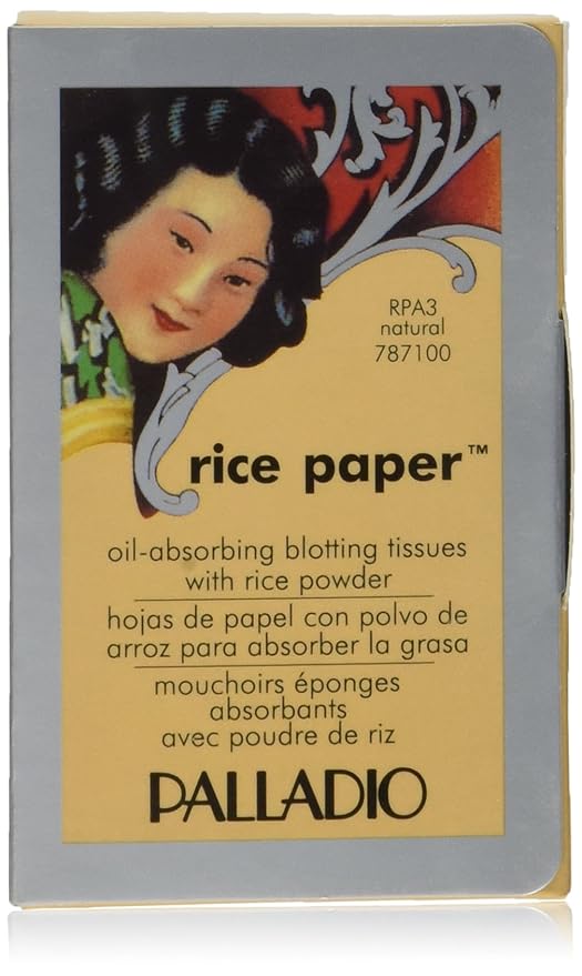 Palladio Rice Paper Facial Tissues for Oily Skin, Face Blotting Sheets Made from Natural Rice, Oil Absorbing Paper with Rice Powder, 2 Sided, Instant Results, Natural, 40 Count, Pack of 1-BrightBean Baby