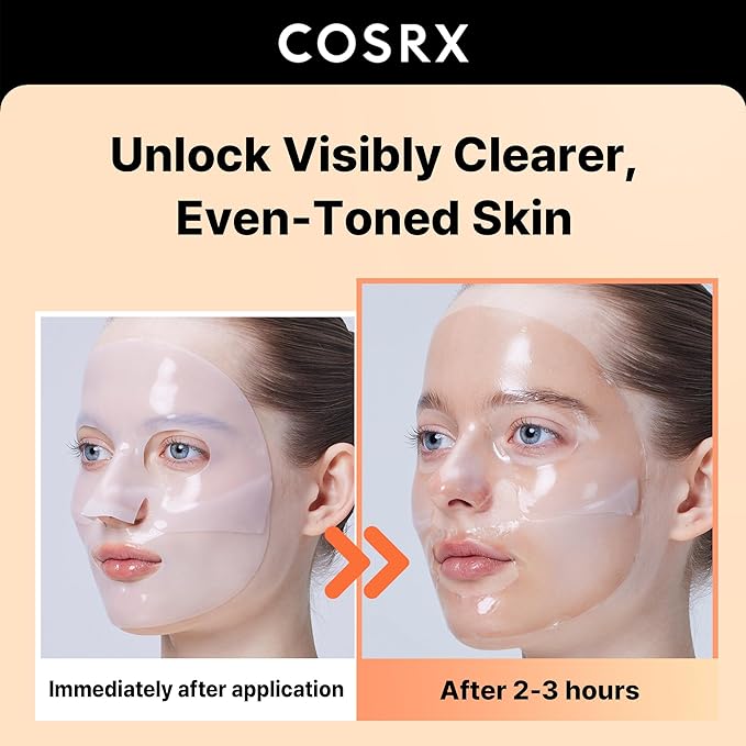 COSRX The Alpha-Arbutin Discoloration Care Hydrogel Face Masks Skincare 3 EA, Collagen Face Mask, Travel Essentials, Overnight Face Mask, Korean SkinCare-BrightBean Baby