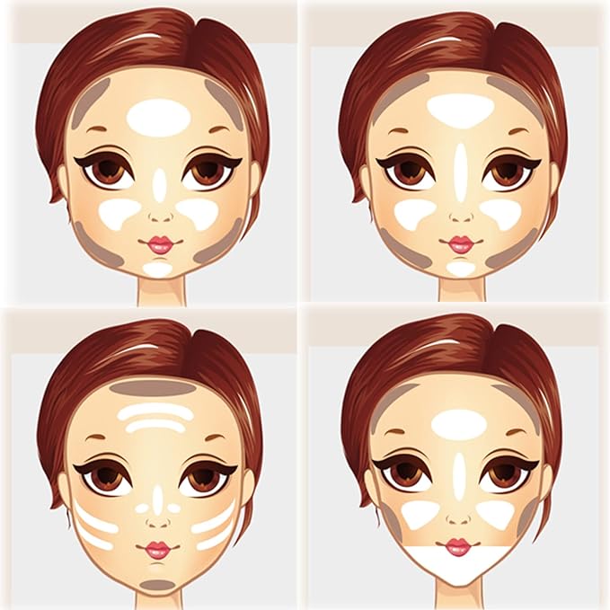 MEICOLY Cream Contour Stick Trio,Bronzer Highlighter Stick,2 in 1 Double Head Facial Repair Concealer Stick,3D Body Makeup Shading Trimming Stick,Smooth Gliding Face Illuminator Makeup,6 Colors-BrightBean Baby