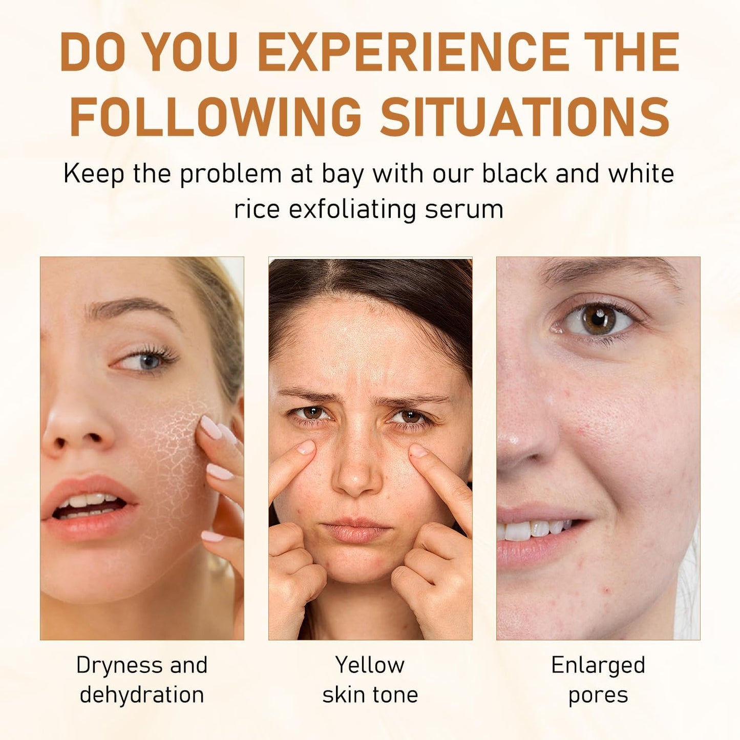 Rice Exfoliant Ampoule Duo, Black and White Face Peeling Solution, Moisturizing Pore Minimizer, 2-Pack, 100ml-BrightBean Baby