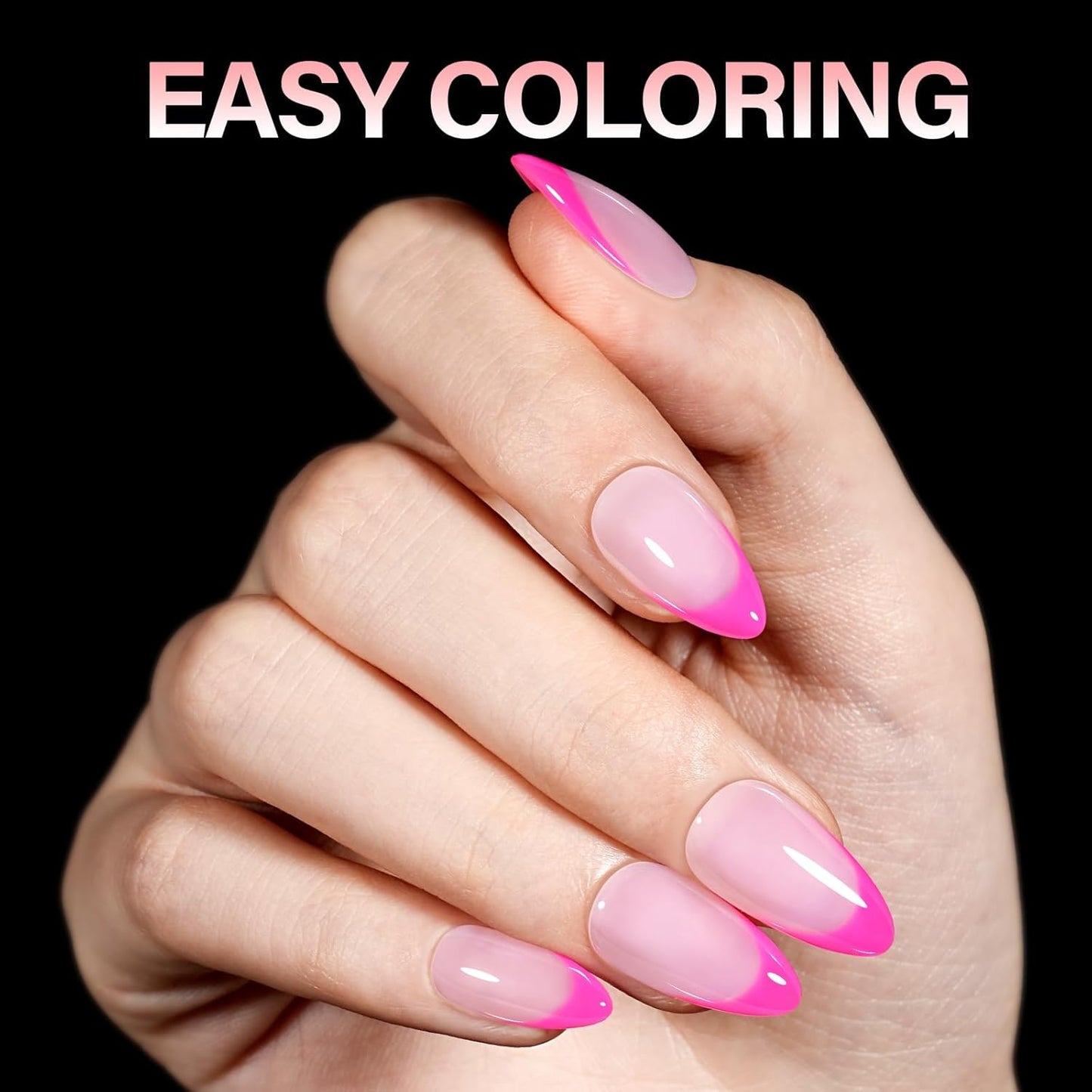 AILLSA Medium Almond Nail Tips Gel Half Matte Acrylic Nail Tips Clear Gelly Full Cover Pre-Filed Press on Nail tips Fake Nails For Extentions Manicure Salon Home DIY 216PCS 12 Sizes-BrightBean Baby