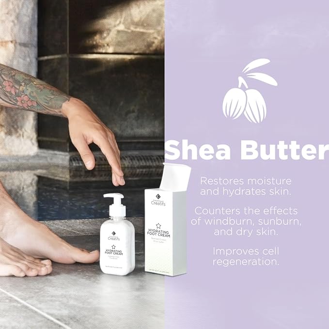 Hydrating Foot Cream for Dry Cracked Heels and Feet, 8.5 fl. oz., Deep Moisturizing Seaweed Extract and Shea Butter, Restores Soft Supple Skin-BrightBean Baby