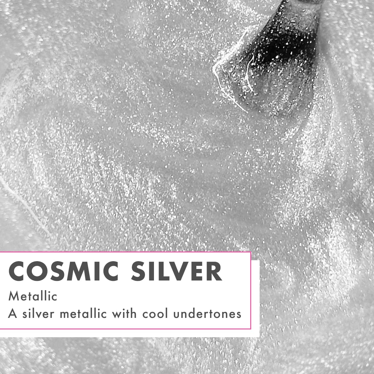 Olive & June Gel Polish | UV LED Nail Lamp Needed | Long Lasting Formula | Up to 21 Days of Wear | Damage-Free Removal | Salon-Quality Manicure at Home| Cosmic Silver | Silver Metallic-BrightBean Baby