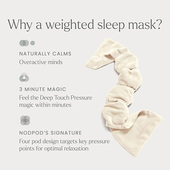 Nodpod Gentle Pressure Sleep Mask | Patented Light Blocking Design for Sleeping, Traveling & Relaxation - Bone-BrightBean Baby