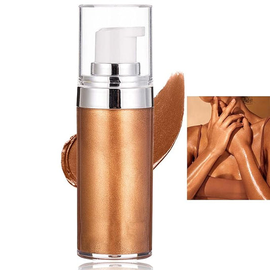 Body Luminizer Liquid Illuminator, Bronze Gold, Skin Foundation Concealer, All Skin Types-BrightBean Baby