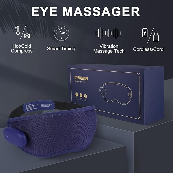 Heated Eye Mask, USB Eye Mask for Dry Eyes, Sleep Mask for Men Women, Portable Professional Electric Warm Eye-BrightBean Baby