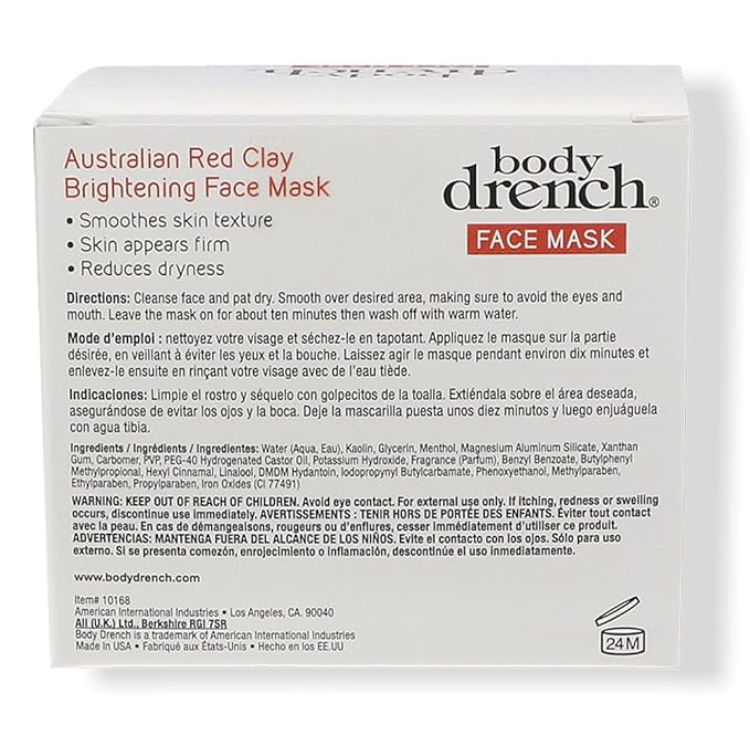 Body Drench Nourish Australian Red Clay Brightening Face Mask, 4 oz-BrightBean Baby