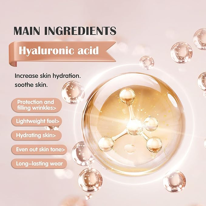 Hydrating Makeup Primer with Hyaluronic Acid, Face Foundation Primer, Base Primer for Shine, Oil Control, Add Moisture, Smooth Texture, Hides Wrinkles for Long-Lasting Makeup, 0.71 FL.OZ-BrightBean Baby