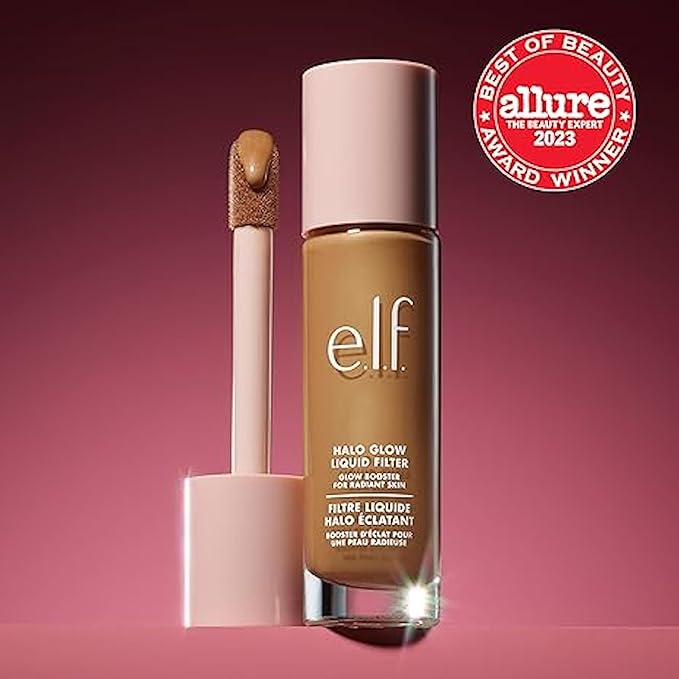 e.l.f. Halo Glow Liquid Filter, Complexion Booster For A Glowing, Soft-Focus Look, Infused With Hyaluronic Acid, Vegan & Cruelty-Free, 0 Fair-BrightBean Baby