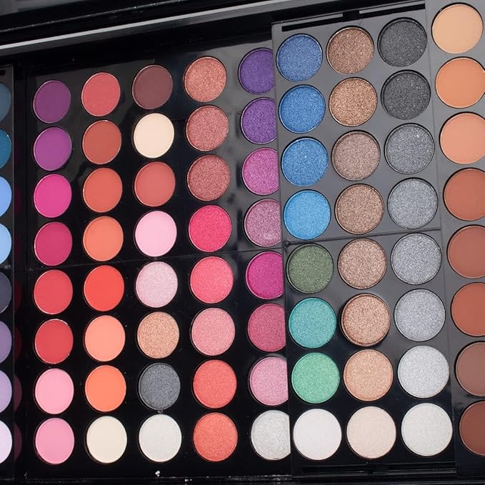 194 Colors Eyeshadow Makeup Palette, Makeup Palette Set with Eyeshadow Blusher Eyebrow Powder Mirror Applicators, All in One Makeup Eye Shadows Cosmetics Gift Kit-BrightBean Baby