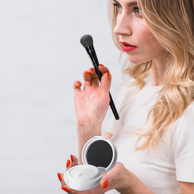 2 Pack Lip Balm Containers,Plastic Portable Empty Lip Balm Container with Mirror and Silicone Lip,Empty Lipstick Dispenser Box for Travel,Home-BrightBean Baby