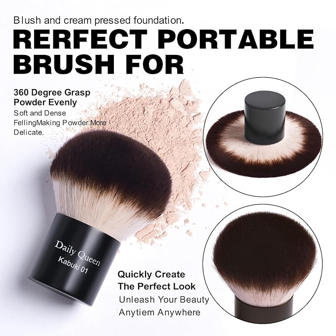 25 pcs Makeup Brush Set Holder Black Professional Kabuki Powder Concealers Eye shadows Blush Eyeliner Eyebrow Contour Eye blending Brushes (25pcs brush with box)-BrightBean Baby