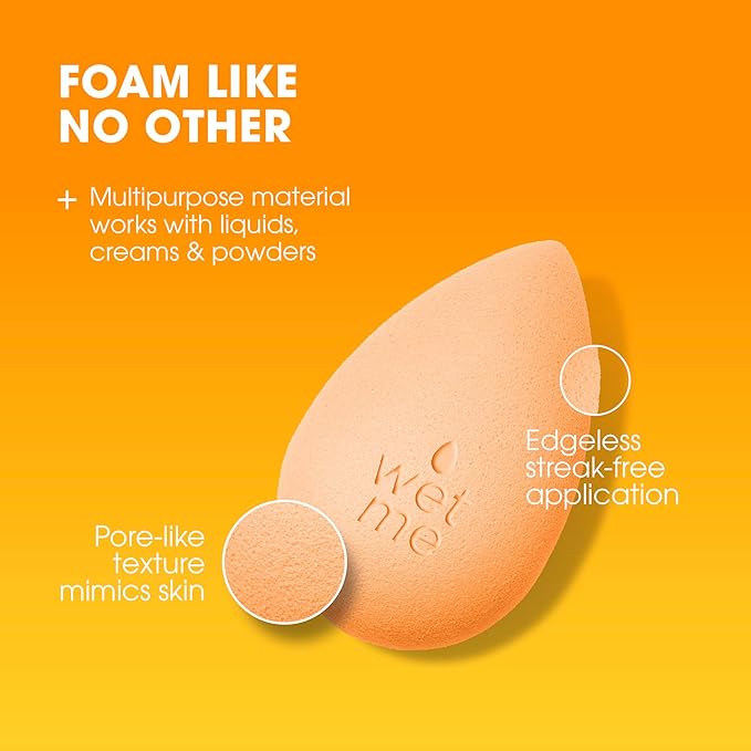 Beautyblender® | Beam Color Changing Beauty Blender Makeup Sponge, Super-Soft Foam Easily Blends Foundations & Creams, Made in USA, Reusable, Washable, Streak Free Application, Heat Activated-BrightBean Baby