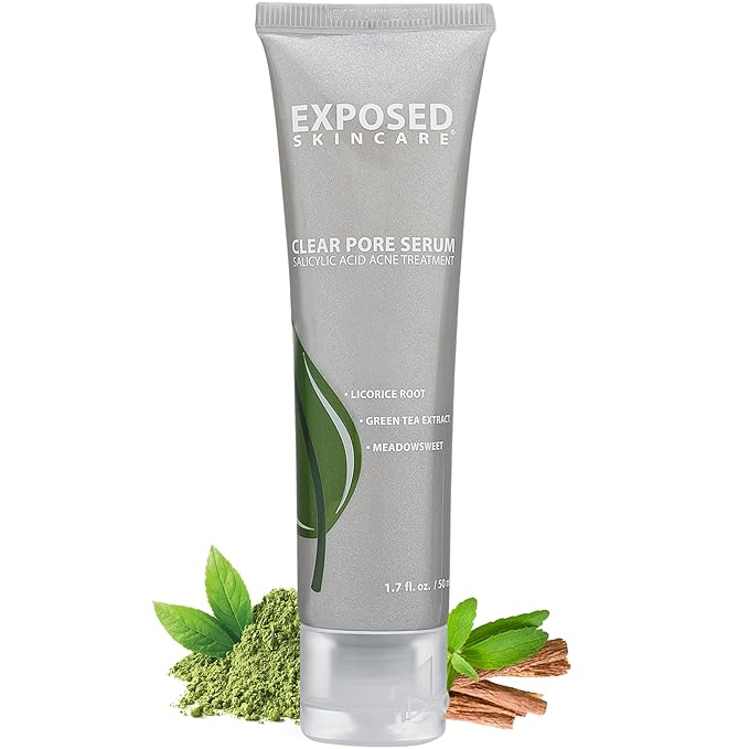 Exposed Skin Care Clear Pore Serum - Green Tea, Licorice Root, Salicylic Acid - Unisex Skin Serum for Oily, Sensitive Skin-BrightBean Baby