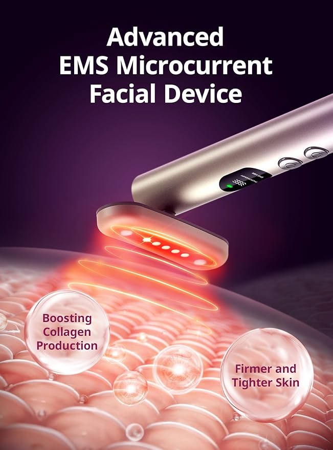 Red-Light-Therapy-for-Face,9 in 1 LED Light Therapy Eye Equipment for Skin Care, Red Light Therapy Face Massager Eye Beauty Skincare Rejuvenation Tool Microcurrent Facial Device Gift for Women at Home-BrightBean Baby