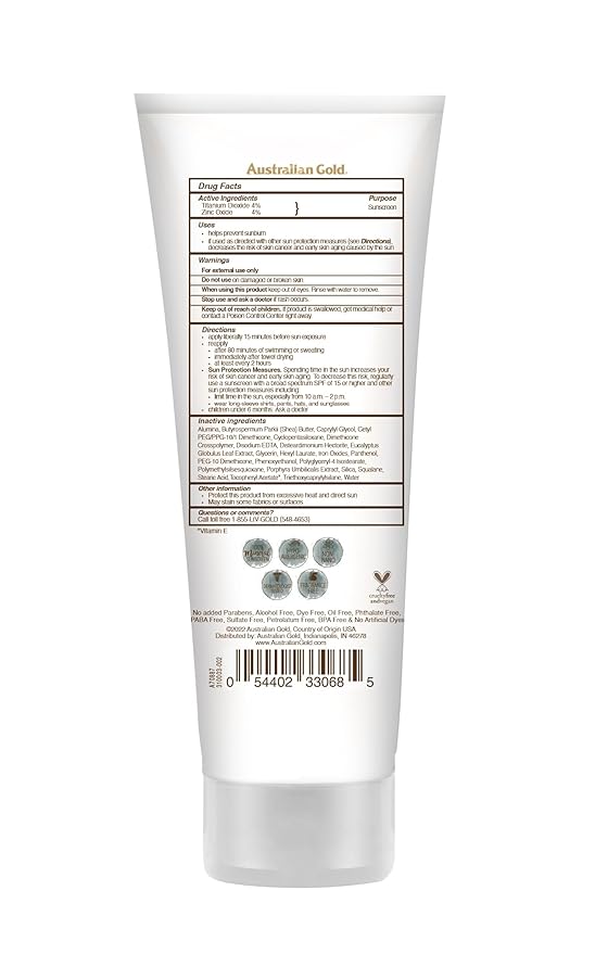 Australian Gold Botanical SPF 50 Tinted Sunscreen for Face, Non-Chemical BB Cream & Mineral Sunscreen,Water-Resistant,Matte Finish,For Sensitive Facial Skin,Rich to Deep Skin Tones, 3 FL Oz, Rich-Deep-BrightBean Baby