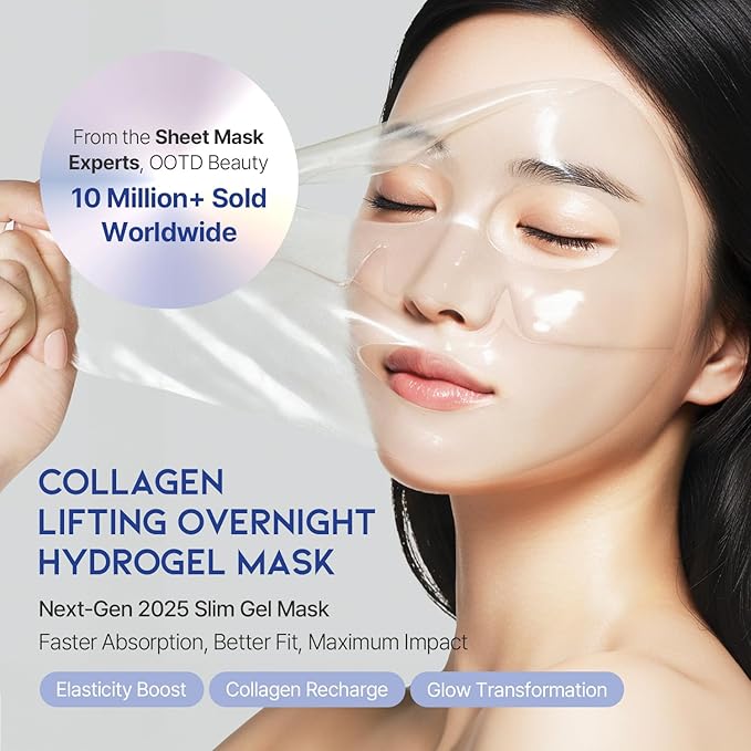#OOTD Collagen, Hyaluronic Acid & Peptides for Elasticity, Hydration, and Firming. Lifting Hydrogel Sheet Mask - Face Mask (5pcs)-BrightBean Baby