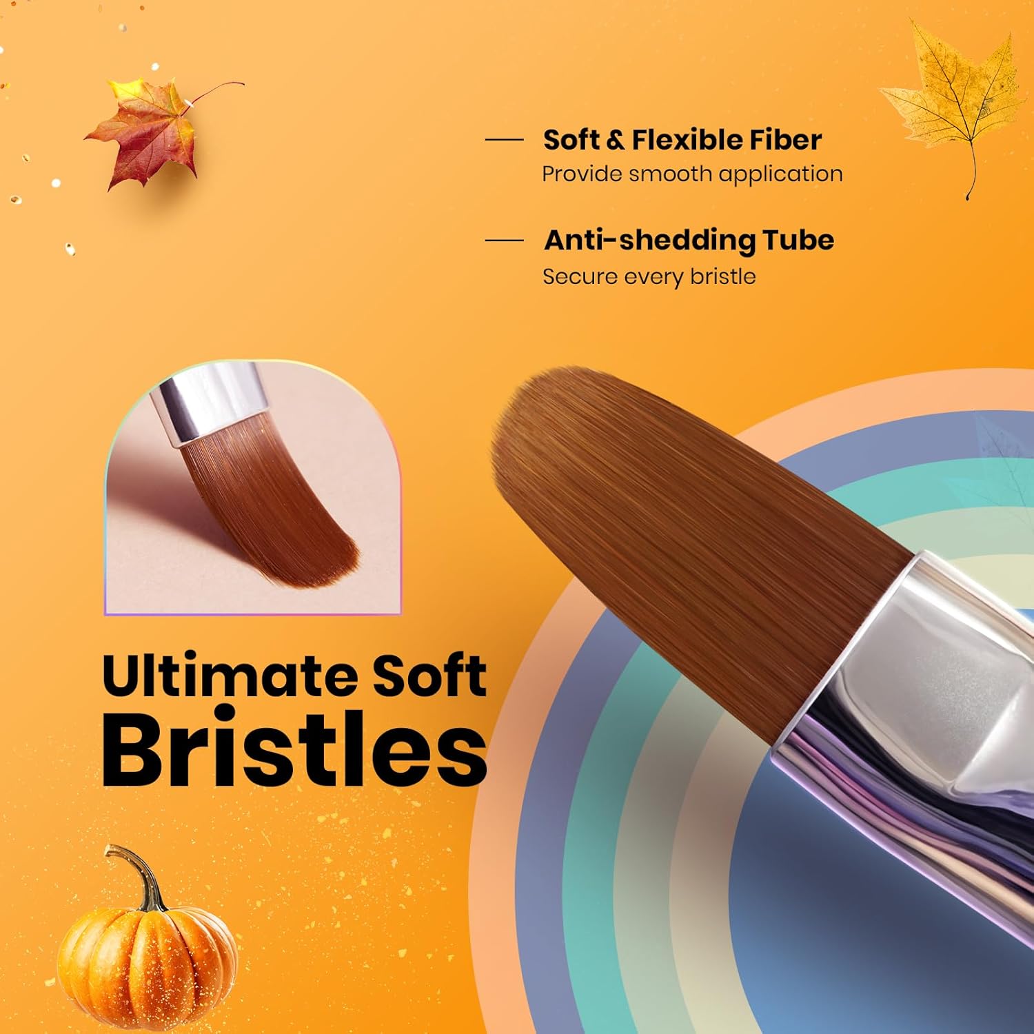 Beetles Gel Nail Art Brushes, 6 Pcs Double-Ended Fingernail Art Design Pens Gel Paint Liner Ombre Gradient French Tip Brush Dotting Pen Nail Brush Set, DIY Manicure Tools Gift for Women-BrightBean Baby