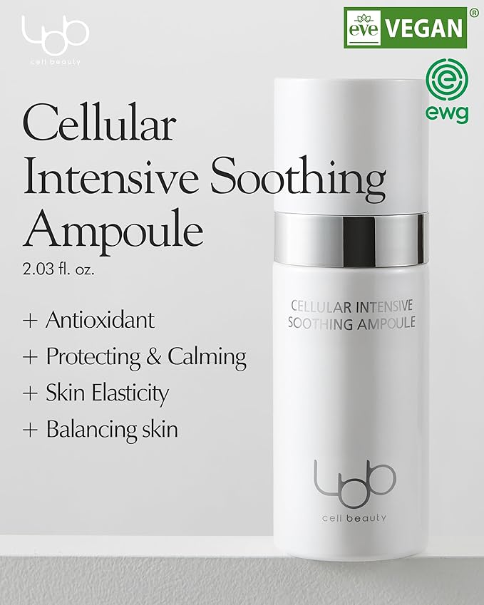 LBB Cellular Intensive Soothing Ampoule - Vegan Moisture Glow Calming Face Spray Serum - Skin Balancing, Radiance, Moisturizing - Tangerine Cellular Red Ginseng, Prebiotics 2.03 fl.oz.-BrightBean Baby