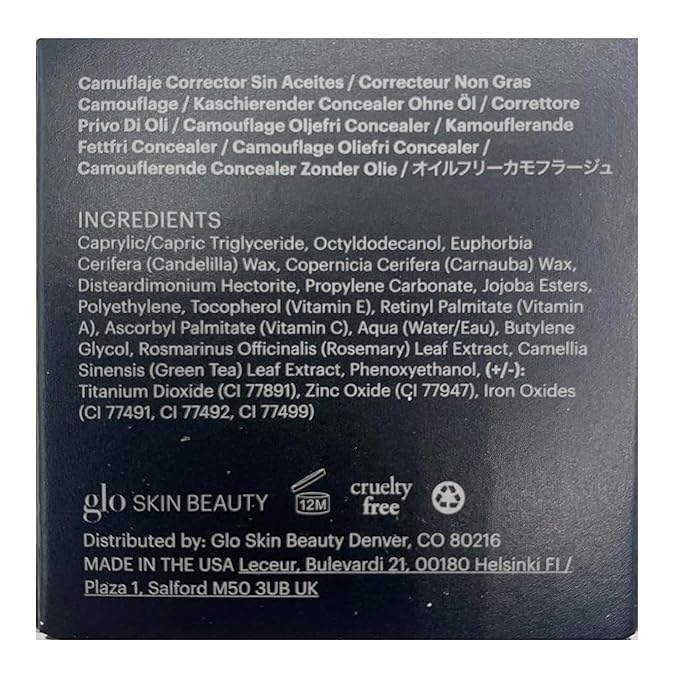 Glo Skin Beauty Oil-Free Camouflage Concealer - Correct and Conceal Imperfections, Blemishes & Dark Spots, Nourishing Makeup for a More Even Complexion (Natural)-BrightBean Baby